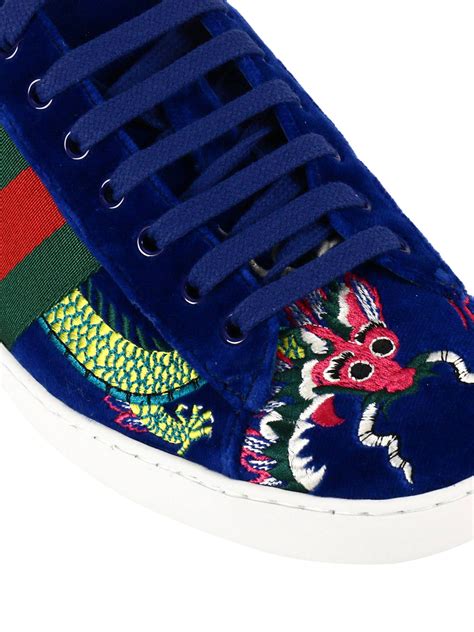 gucci blue dragon shoes|Gucci ghost shoes.